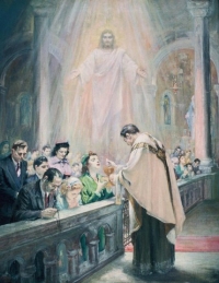 Kneeling For Communion – Immaculate Conception Catholic Church